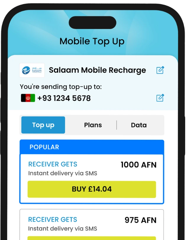 Transfer Credit - Input Mobile Number