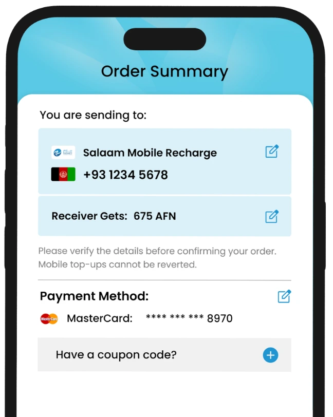 Transfer Credit - Select Amount